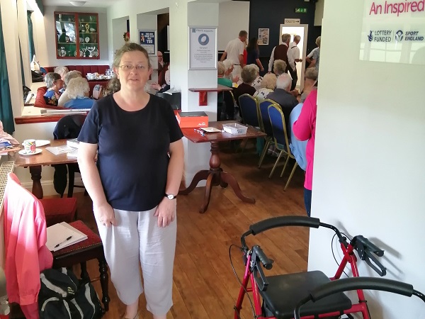 Patsy, Move Mates Project Officer, at Pocklington Rugby in the Community's Monthly Social